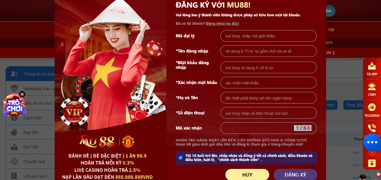 Hướng dẫn đăng ký MU88 cực nhanh gọn