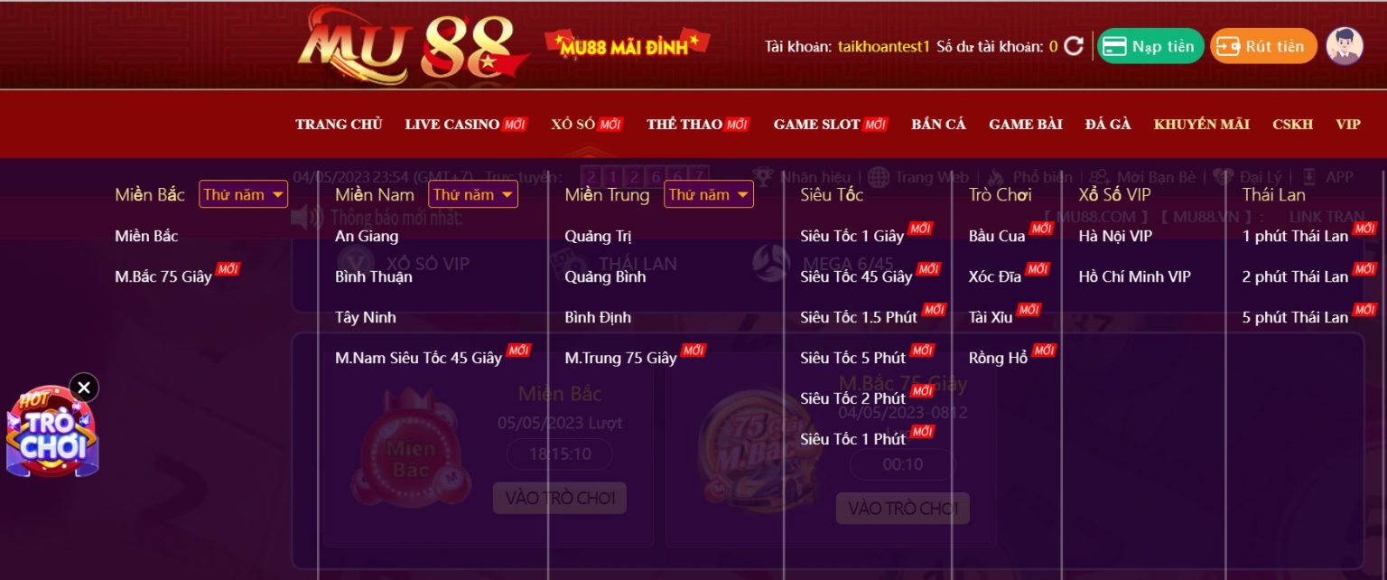 GIỚI THIỆU MU88 các sảnh game nổi bật nhất