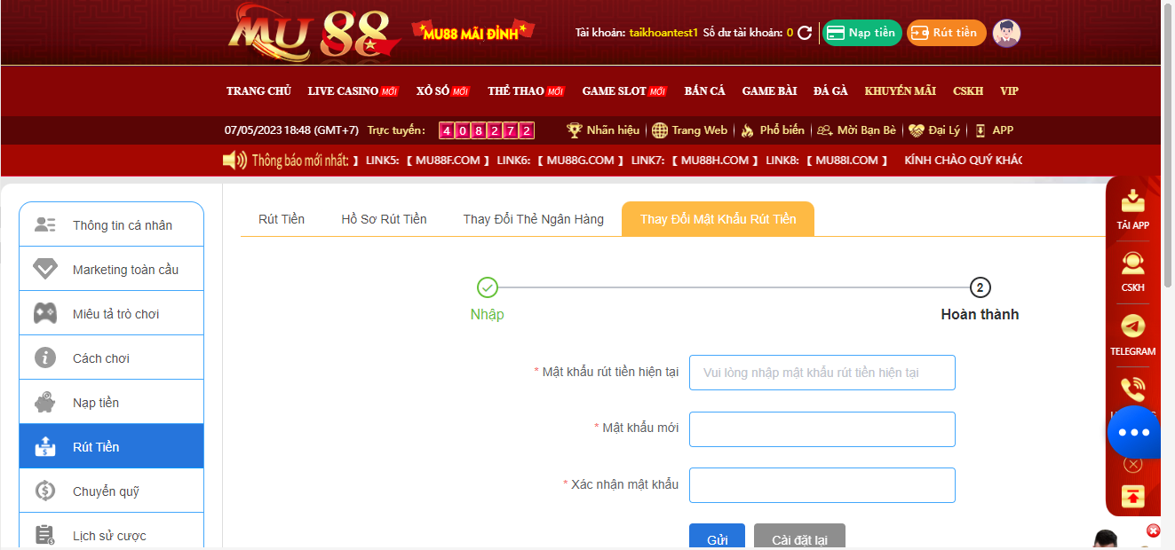 Những câu hỏi thường gặp về rút tiền MU88