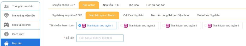 Những lưu ý khi nạp tiền MU88 bằng MOMO