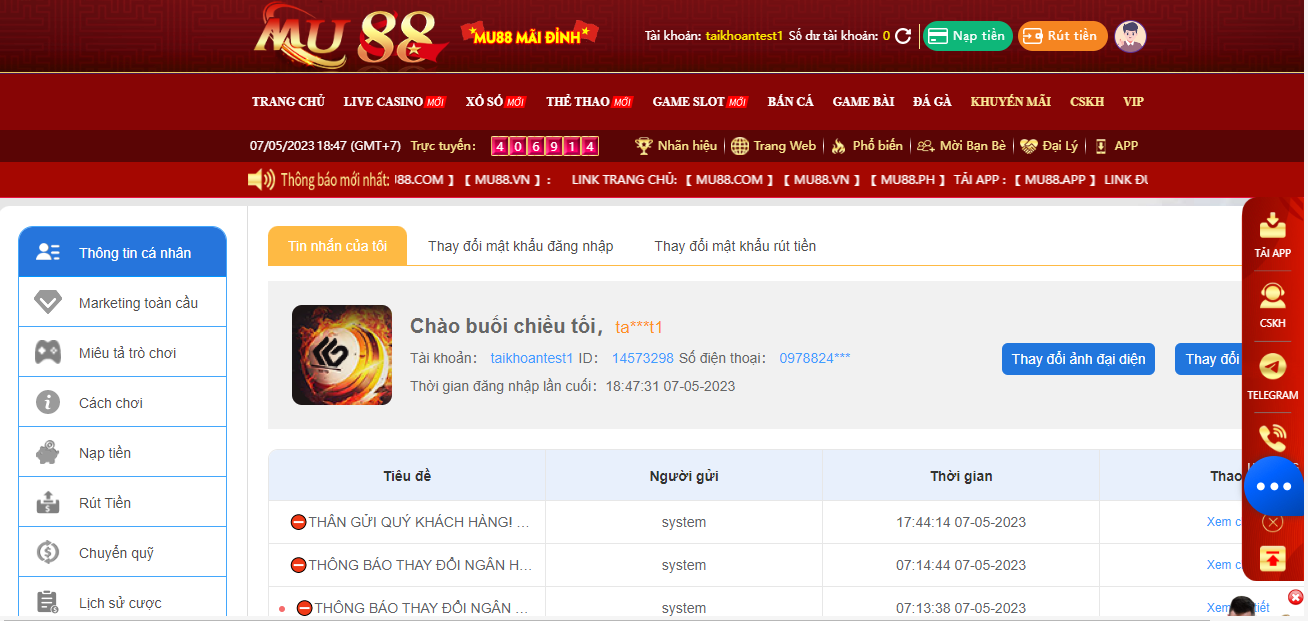 Những lưu ý quan trọng khi rút tiền MU88